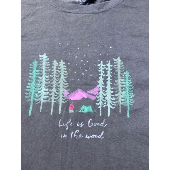 Life Is Good Shirt Womens 3XL Gray In The Woods Long Sleeve Crusher Tee - Picture 3 of 7